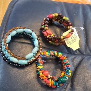 Colorful Beaded Bracelets Set X 3